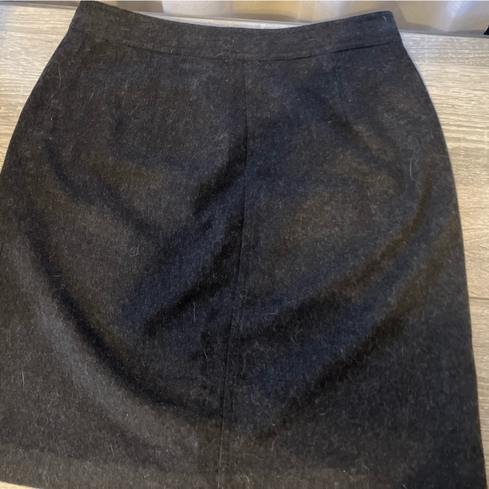 J. Crew wool blend Charcoal A-Line Skirt - Picture 4 of 6